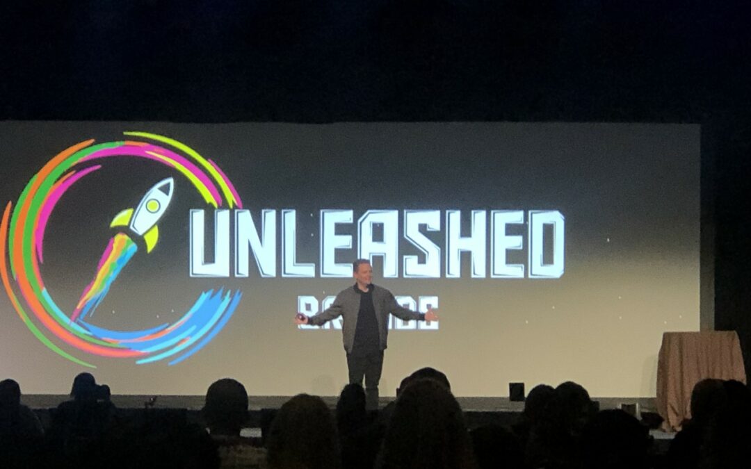 Unleashed Brands' CEO MIchael Browning giving keynote message at the conference.