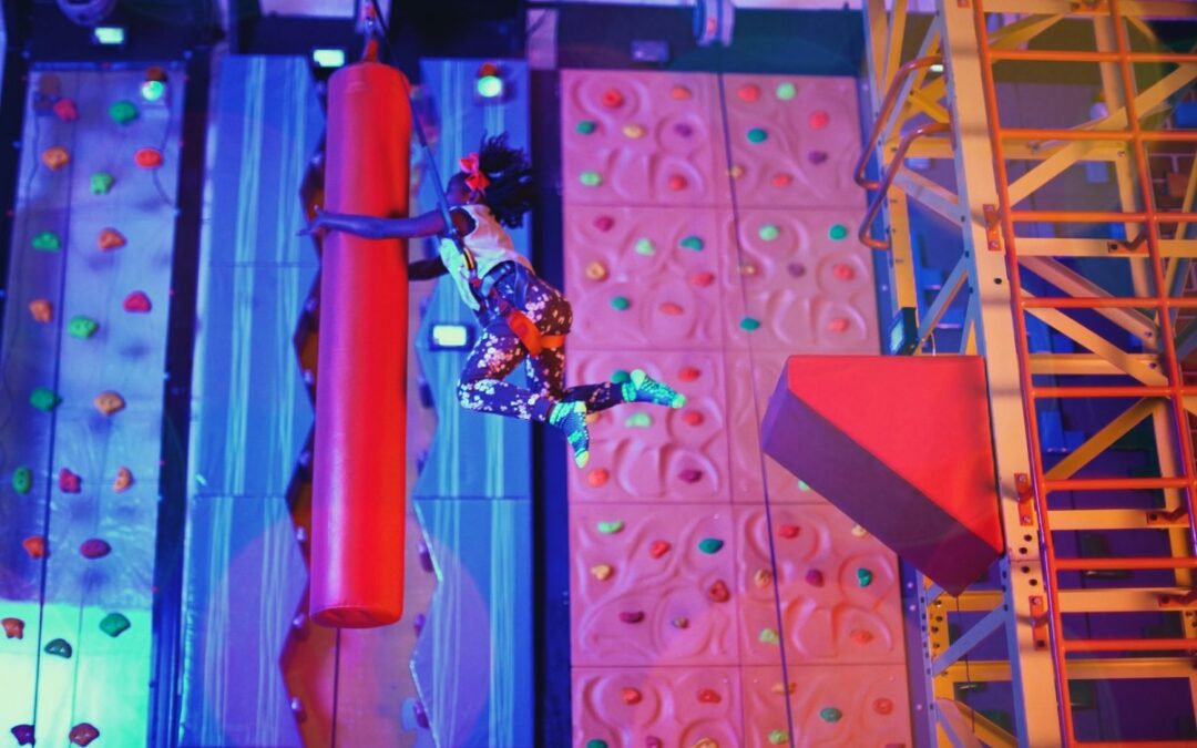 A girl makes the leap of faith at an Urban Air franchise